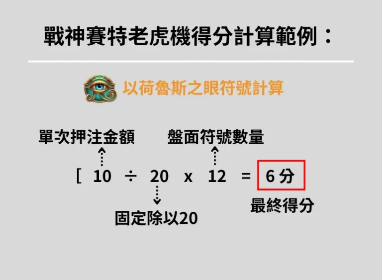 戰神賽特老虎機得分計算